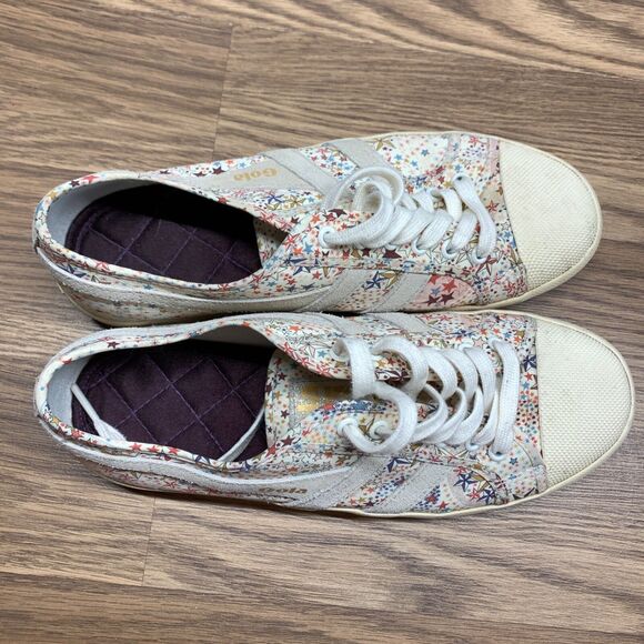 Gola Coaster Liberty Fabric \ Trainers Sneaker Whispering Stars US 9 UK 7 - Picture 9 of 13